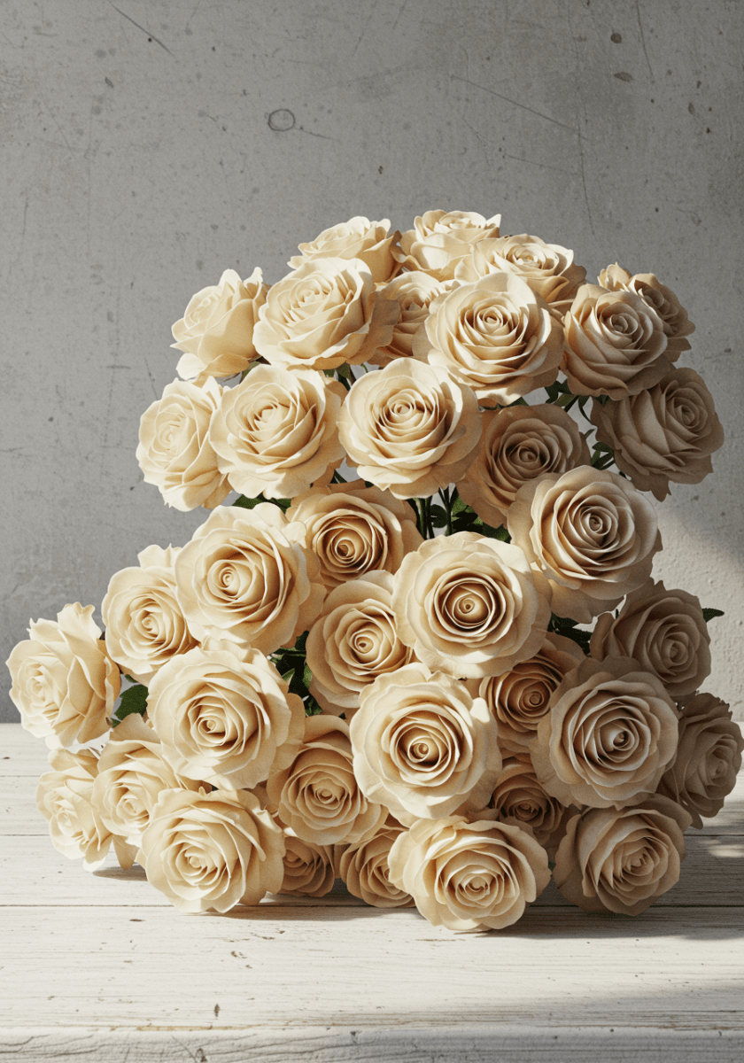 white garden spray roses cream white majolika spray roses
