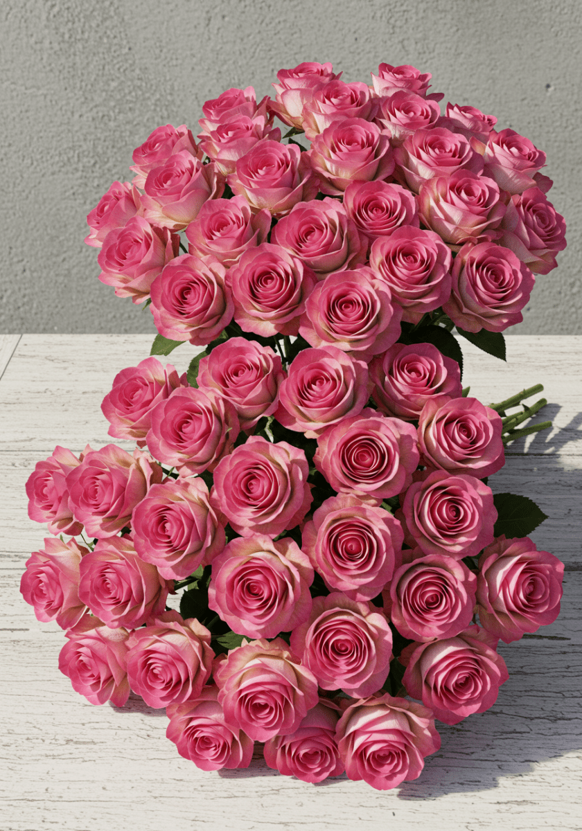 spray garden rose bicolor pink-zar jorge spray roses