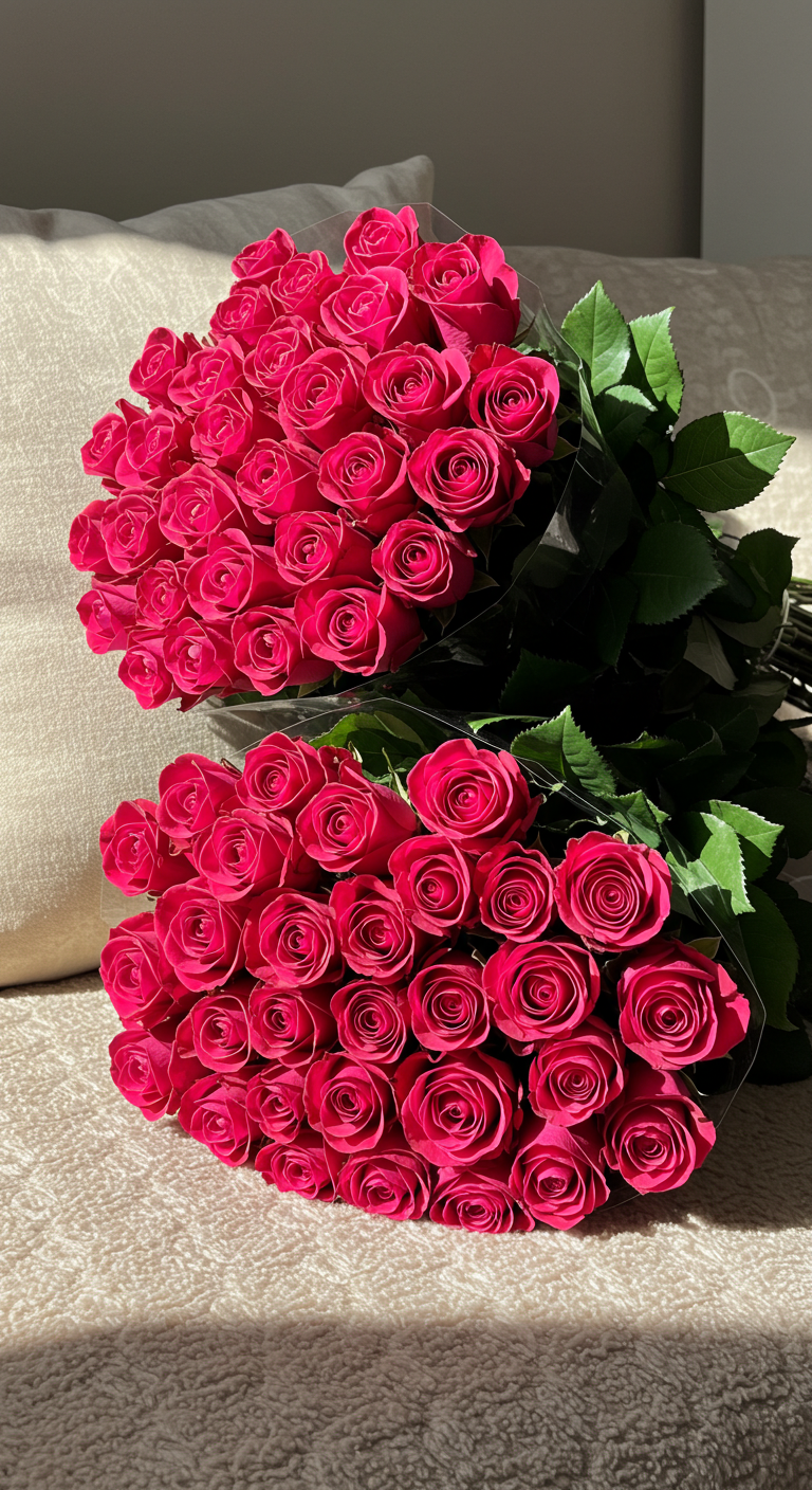 Wholesale 100 Hot Pink Roses