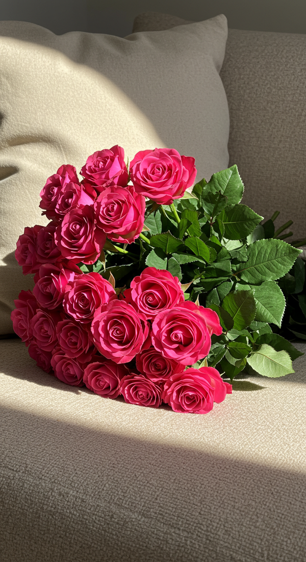 Wholesale 25 Hot Pink Roses