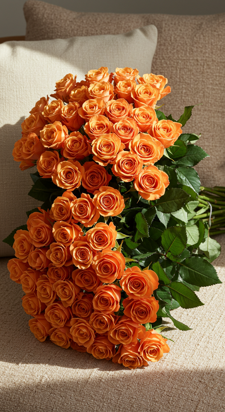 Wholesale 100 Orange Roses
