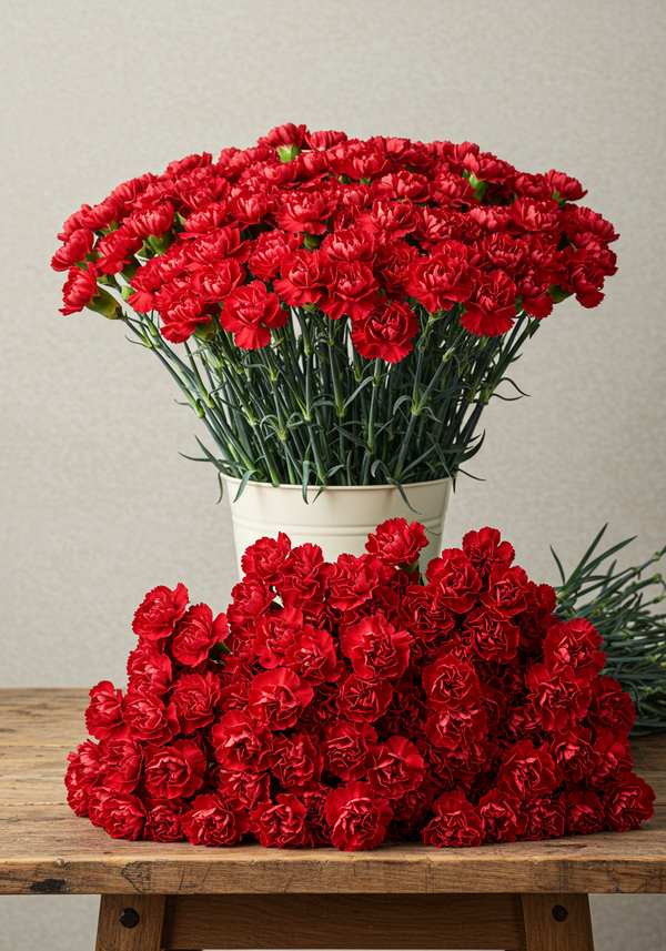 wholesale 50 Red Carnations