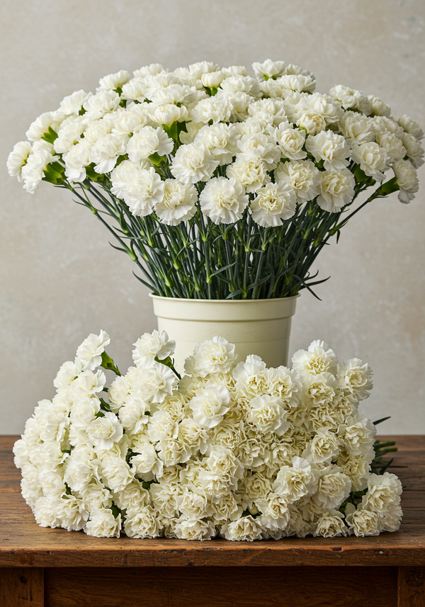 wholesale 50 White Carnations