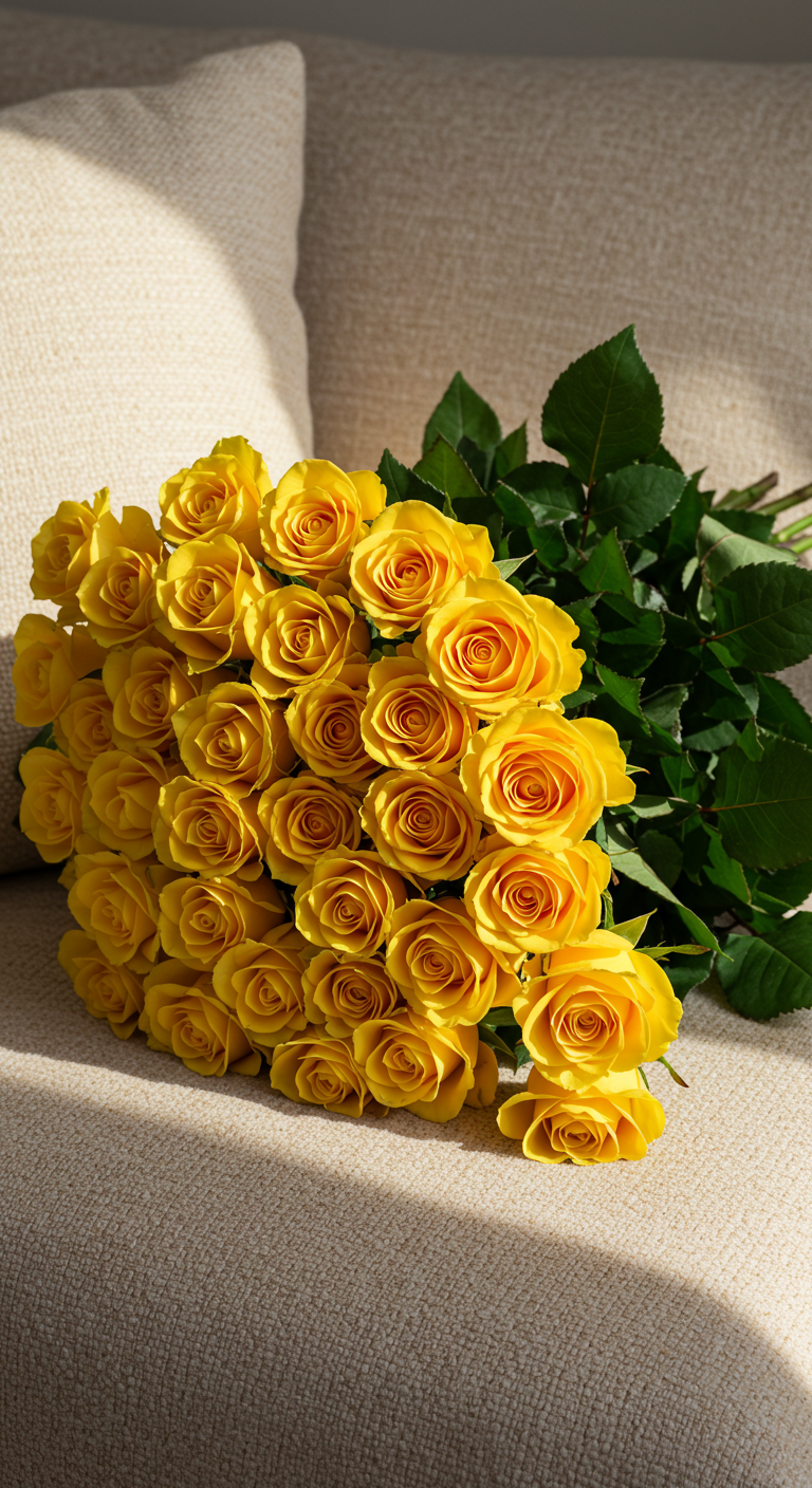 Wholesale 50 Yellow Roses